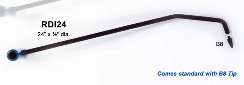 Dentcraft 24" Double Bend Interchangeable Tip PDR Rod
