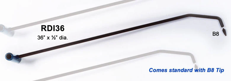 Dentcraft 36" Double Bend Interchangeable Tip PDR Rod