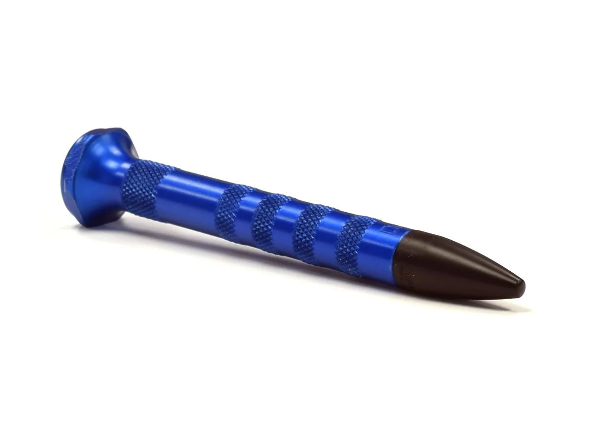 4" Blue Aluminum Knock Down