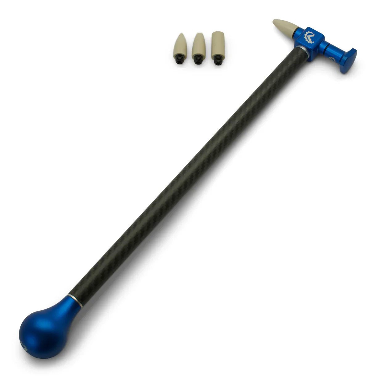 KECO Knockdown Hammer with Aluminum Head, Hard/Soft Tips - 12 Inch Carbon Fiber Handle