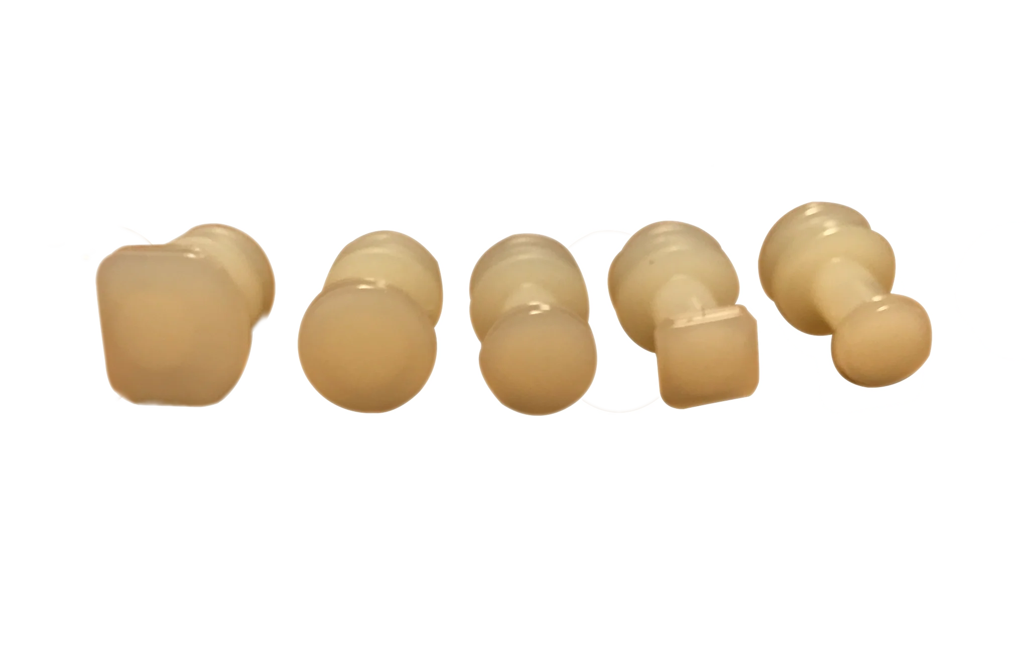 WHITE Compression Head Flat Tab Variety 5pc