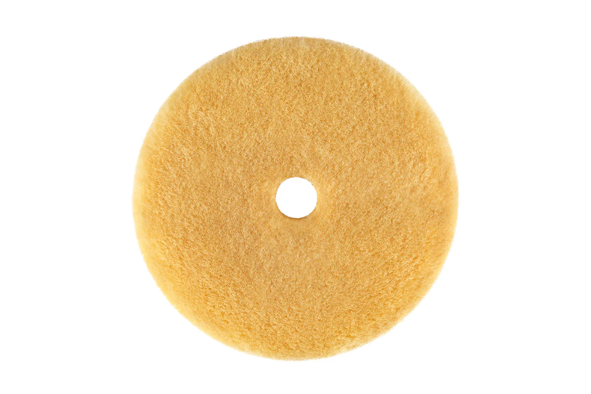 Yellow Wool Polishing Pad, Precision Pro Medium - Ø 80mm - Image 3